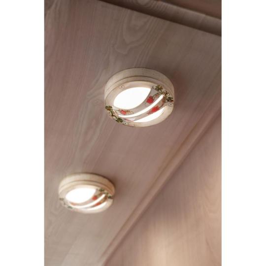 mennyezeti spot lampa keramia kezzel festett mediterran paraszthaz romantikus lampak toszkan olasz mintas nappali haloszoba almennyezet ferroluce stuko halo furdo vizallo.jpg